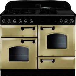 Rangemaster Classic 110cm Dual Fuel 73010 Range Cooker in Cream with Chrome Trim and FSD Hob